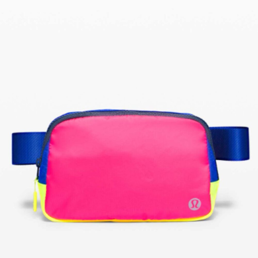Lululemon Everywhere Belt Bag- Pink Highlight/ Cerulean Blue, Highlight Yellow